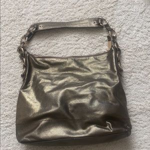 Cole Haan bronze metallic leather handbag